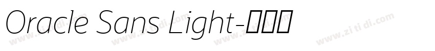 Oracle Sans Light字体转换